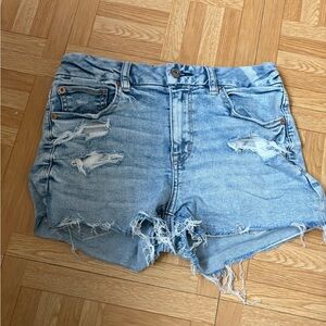 Just USA Light Blue Distressed Jean Shorts